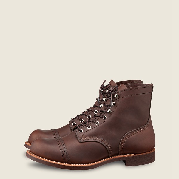 Botas Red Wing Heritage Hombre Marrom - Iron Ranger - 6-Inch Harness Cuero - 086-AHMYJT